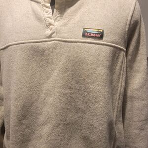 L.L. Bean Cream Button-Up Top